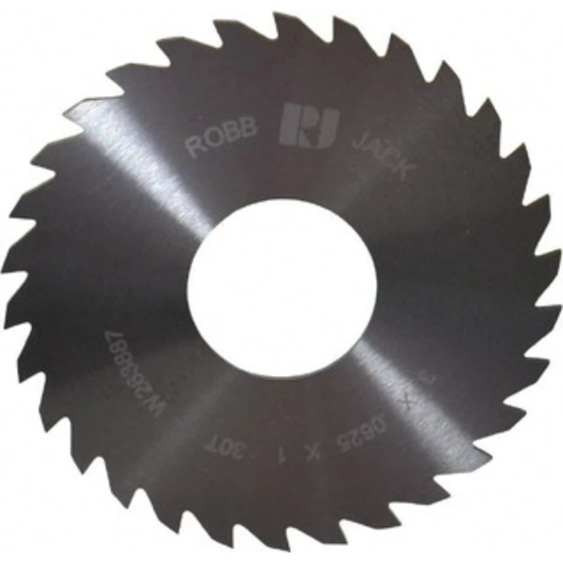 RobbJack 3 x 1/16, 1 Arbor, 30-Tooth Solid Carbide Slitting & Slotting Saw Uncoated, RH Cut, Straight Teeth, Concave ...