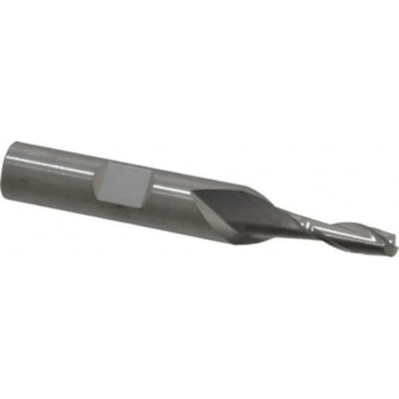 RobbJack 3/16, 5/8 LOC, 3/8 Shank Diam, 2-1/2 OAL, 2 Flute, Solid Carbide Square End Mill Single End, Uncoated, Spira...
