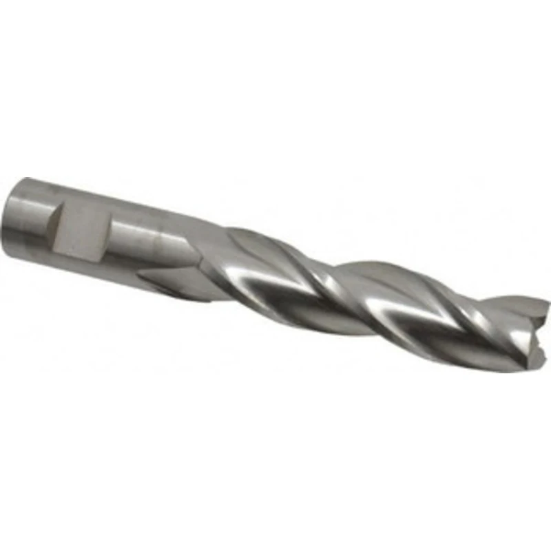 RobbJack 3/4, 3 LOC, 3/4 Shank Diam, 5 OAL, 3 Flute, Solid Carbide Square End Mill Single End, Uncoated, Spiral Flute...