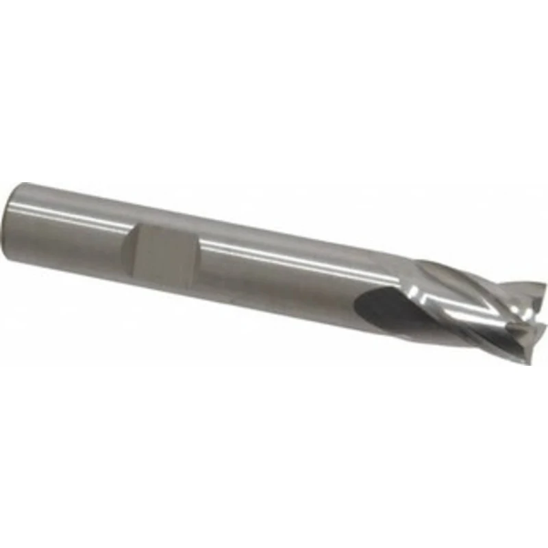 RobbJack 3/8, 1/2 LOC, 3/8 Shank Diam, 2-1/2 OAL, 4 Flute, Solid Carbide Square End Mill Single End, Uncoated, Spiral...