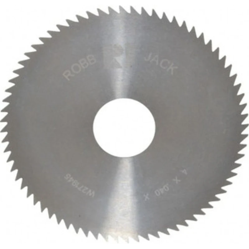 RobbJack 4 x 0.04, 1 Arbor, 72-Tooth Solid Carbide Slitting & Slotting Saw Uncoated, RH Cut, Straight Teeth, Concave ...