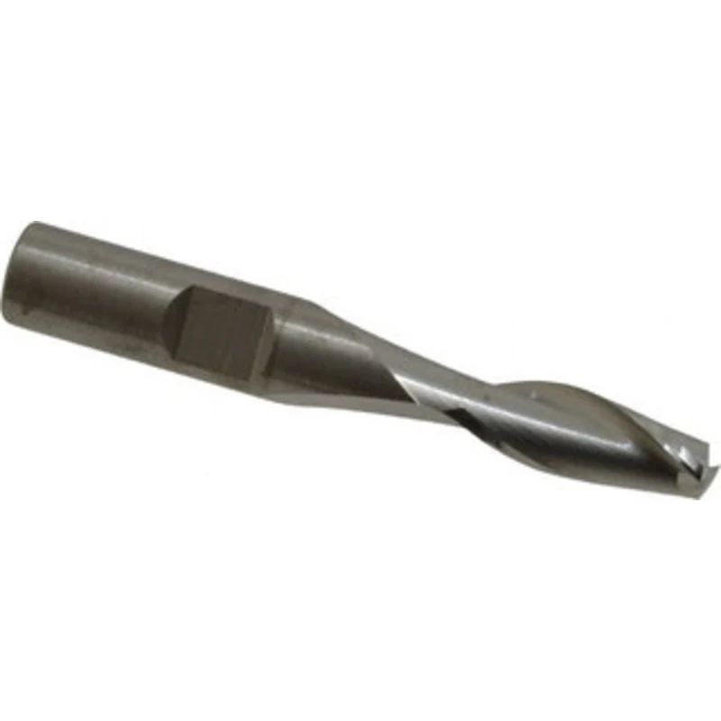 RobbJack 5/16, 13/16 LOC, 3/8 Shank Diam, 2-1/2 OAL, 2 Flute, Solid Carbide Square End Mill Single End, Uncoated, Spi...