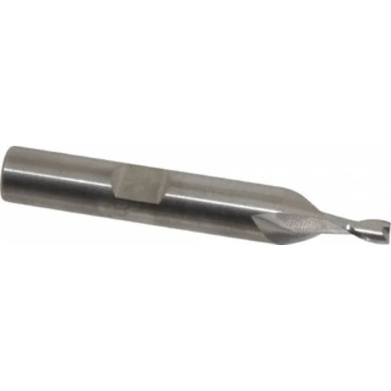 RobbJack 1/8, 1/4 LOC, 3/8 Shank Diam, 2-1/2 OAL, 4 Flute, Solid Carbide Square End Mill Single End, Uncoated, Spiral...