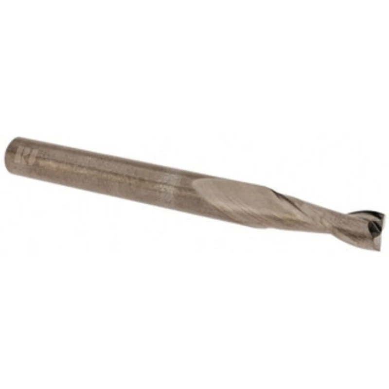 RobbJack 7/32, 5/8 LOC, 1/4 Shank Diam, 2-1/2 OAL, 2 Flute, Solid Carbide Square End Mill Single End, Uncoated, Spira...