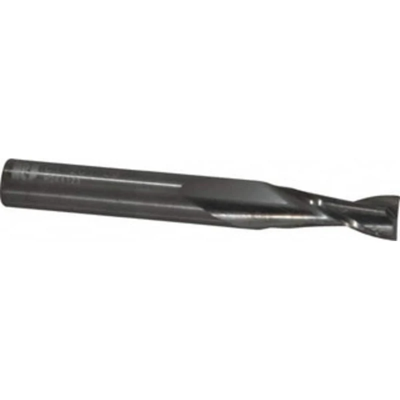 RobbJack 9/32, 3/4 LOC, 5/16 Shank Diam, 2-1/2 OAL, 2 Flute, Solid Carbide Square End Mill Single End, Uncoated, Spir...