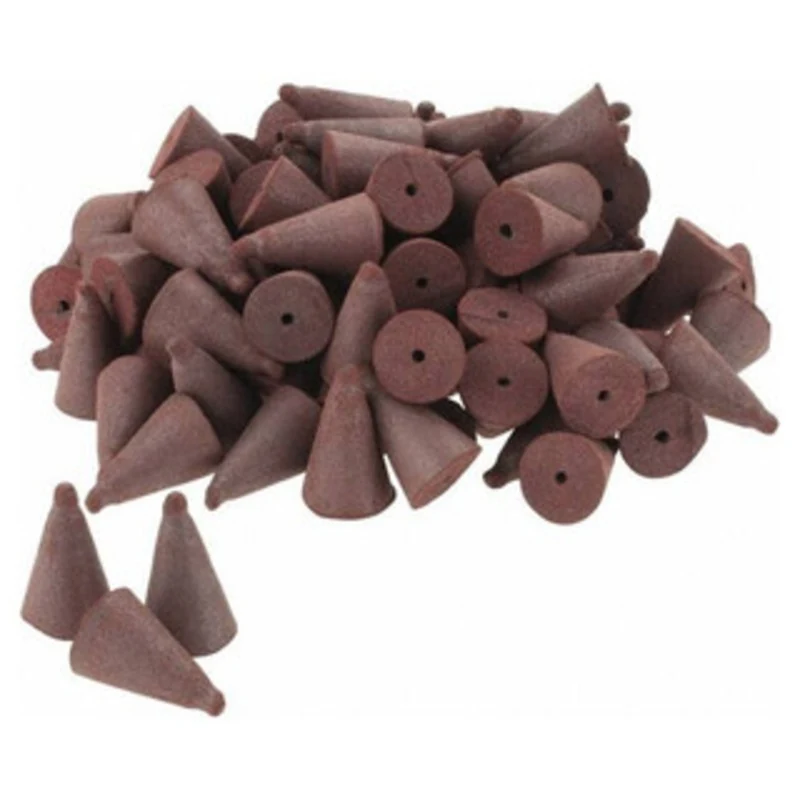 Rubberized Abrasive Points, 100 Piece Set, Max. 24,000 RPM, Fine Grade, Code 140, Taper, 5/8 Diameter, 7/8 Length - 8...