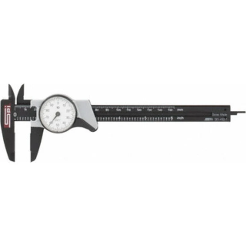 SPI Swiss Made Plastic Dial Caliper 0-6, Tough As Steel, Super Polymid, 60% Fiberglass, Corrosion Resistant - 30-412-1