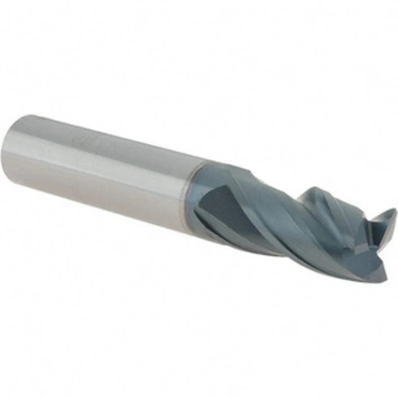 Sandvik Coromant 1/2 Diam 1 LOC 1/2 Shank Diam 3 OAL 3-Flute Solid Carbide Square End Mill AlTiN Finish, 38 Helix, RH...