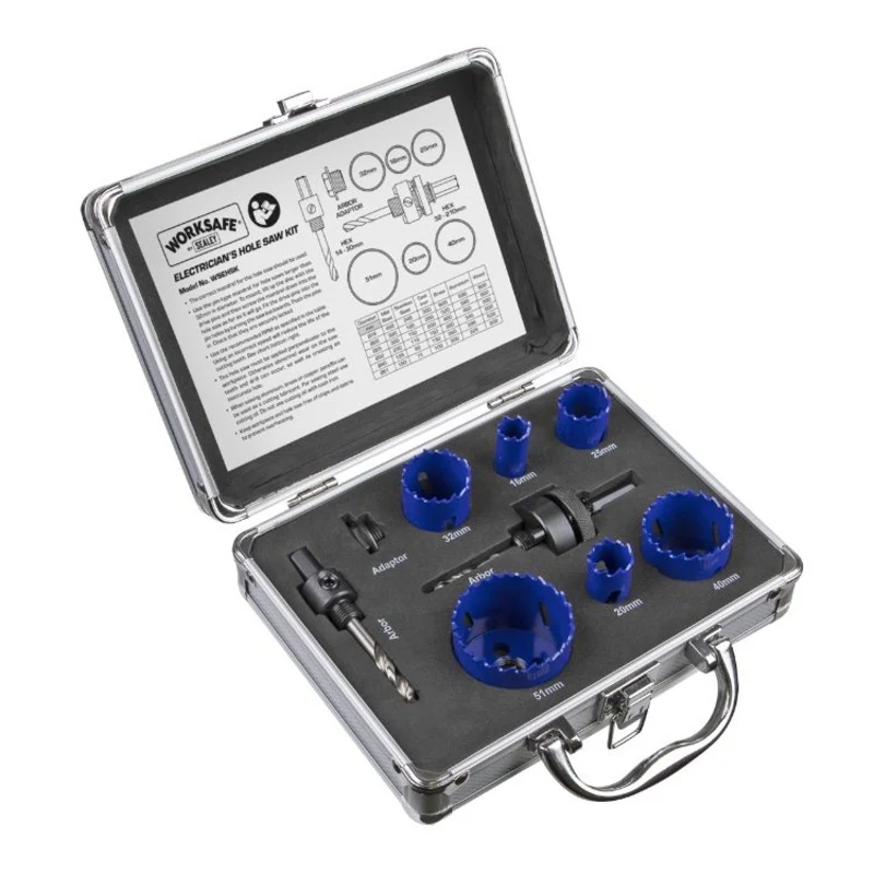 Sealey Holesaw Kit 9pc - Electricians