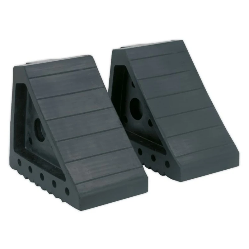 Sealey Rubber Wheel Chocks - Pair (WC01)