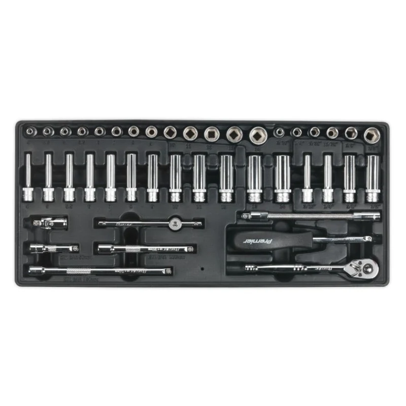 Sealey Tool Tray, Socket Set 43pc 1/4" Drive (Premier)