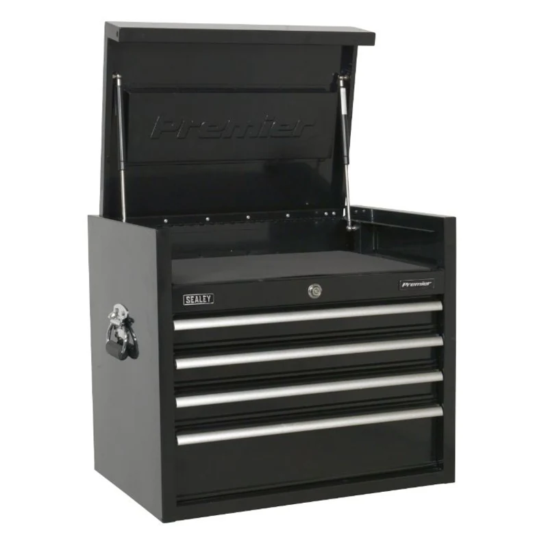 Sealey Topchest 4 Drawer Heavy-Duty Black 660mm