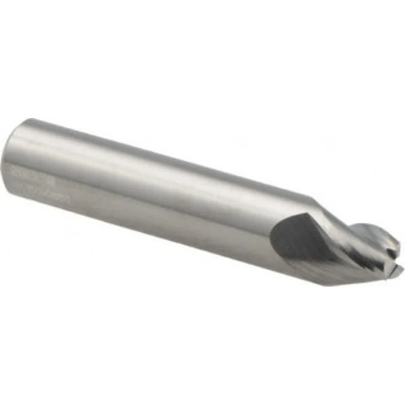 Seco Tools 15 per Side 6.5mm Small End Diam 10mm LOC 3-Flute Solid Carbide Tapered Square End Mill Uncoated, 12mm Sha...