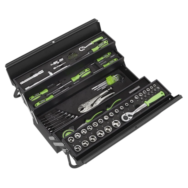 Siegen Cantilever Toolbox with 86pc Tool Kit