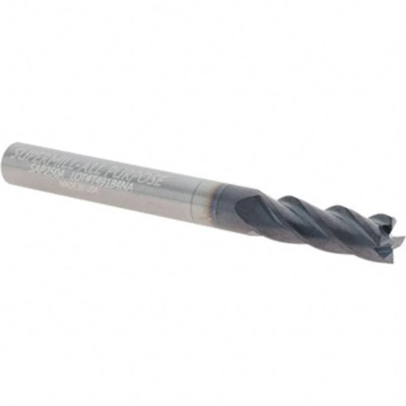 Kennametal 1/4 Diam LH Solid Carbide 6-Flute Double Edge Downcut Spiral Router Bit Diamond Finish, 3/4 LOC, 1/4 Shank...