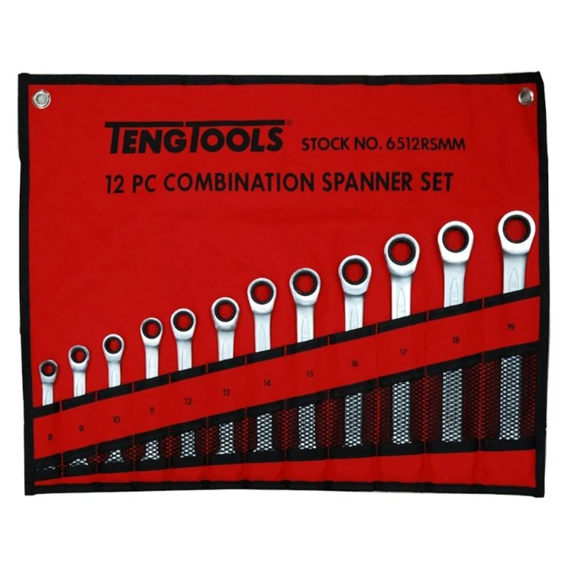 Teng Ratchet Combination Spanner Set MM 12pcs
