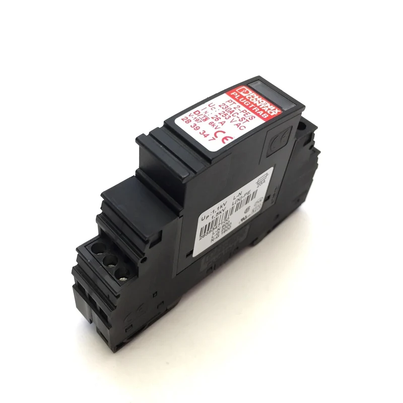 Used Phoenix Contact PT2-PE/S 230AC-ST Plugtrab Surge Protector w/Socket 253VAC, 26A