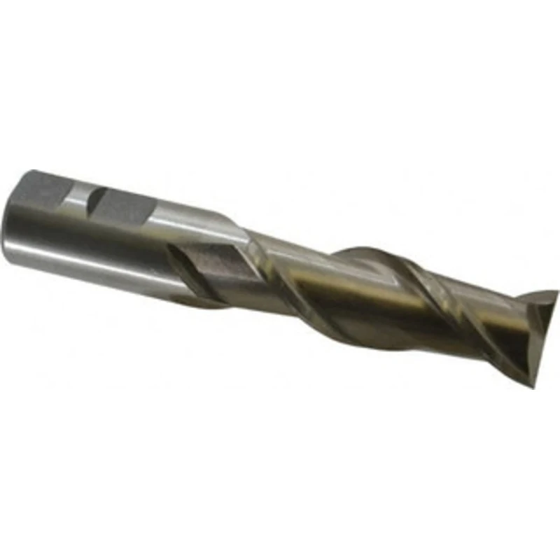 Value Collection 1, 3 LOC, 1 Shank Diam, 5-1/2 OAL, 2 Flute, High Speed Steel Square End Mill Single End, Uncoated, S...