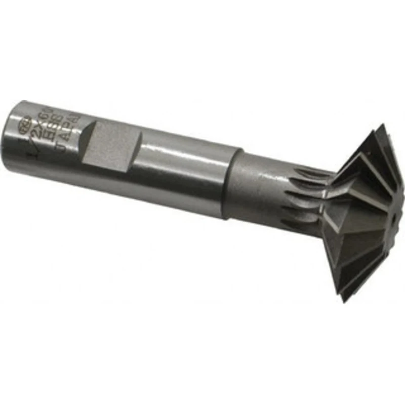 Value Collection 1-1/2 1-1/2 Cut Diam, 1/2 Cut Width, 5/8 Shank, High Speed Steel Double-Angle Cutter Uncoated, 3-3/8...