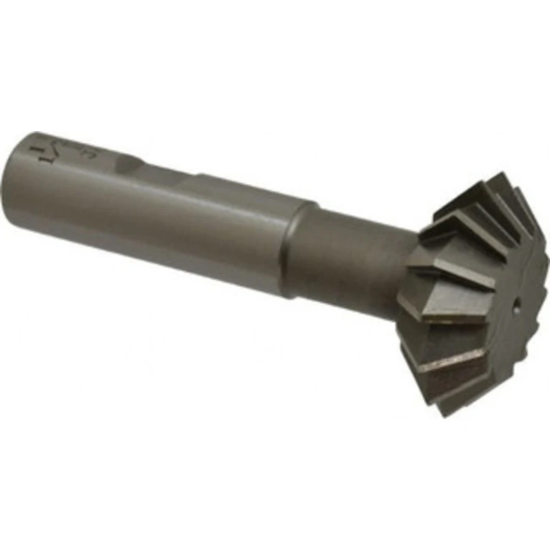 Value Collection 1-1/2 1-1/2 Cut Diam, 9/16 Cut Width, 5/8 Shank, High Speed Steel Double-Angle Cutter Uncoated, 3-7/...