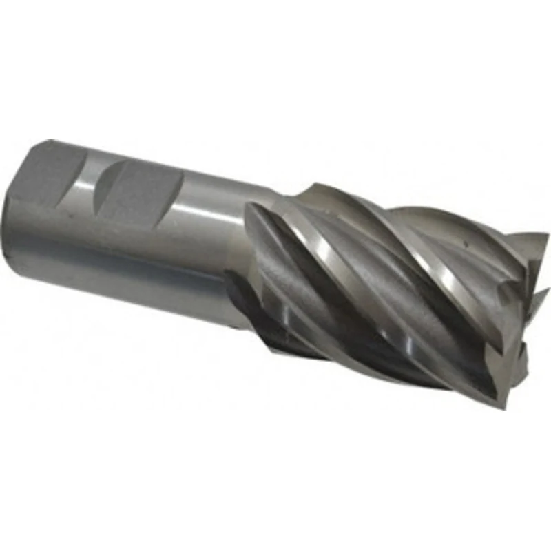 Value Collection 1-1/2, 2 LOC, 1-1/4 Shank Diam, 4-1/2 OAL, 6 Flute, Cobalt Square End Mill Single End, Uncoated, Spi...