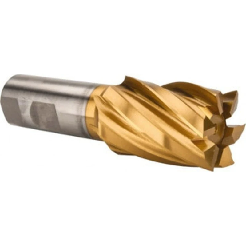 Value Collection 1-1/2, 2 LOC, 3/4 Shank Diam, 4-1/2 OAL, 6 Flute, High Speed Steel Square End Mill Single End, TiN F...