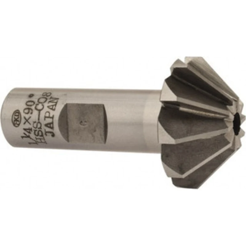 Value Collection 1-1/4 Large x 1/2 Small Diam, 17/32 Width of Cut, 90 Included Angle, Cobalt Face Angle Cutter 5/8 Sh...