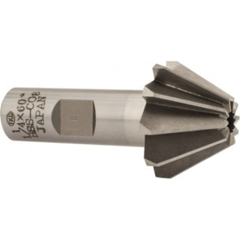 Value Collection 1-1/4 Large x 1/2 Small Diam, 25/32 Width of Cut, 60 Included Angle, Cobalt Face Angle Cutter 5/8 Sh...