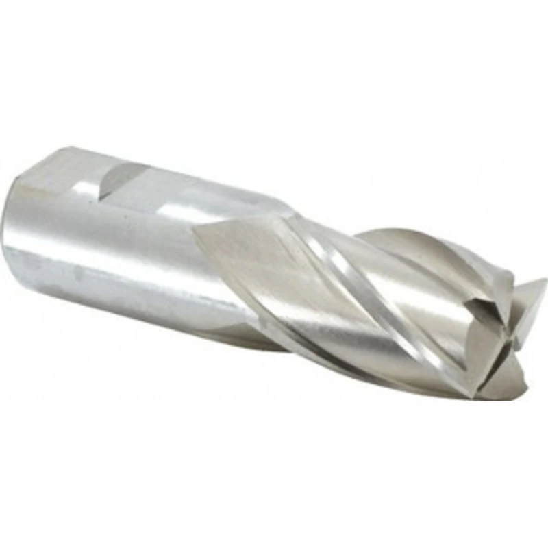 Value Collection 1-1/4, 2 LOC, 1-1/4 Shank Diam, 4-1/2 OAL, 4 Flute, High Speed Steel Square End Mill Single End, Unc...