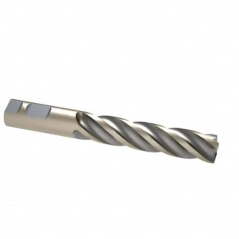 Value Collection 1-1/4, 6 LOC, 1-1/4 Shank Diam, 8-1/2 OAL, 4 Flute, Cobalt Square End Mill Single End, Uncoated, Spi...