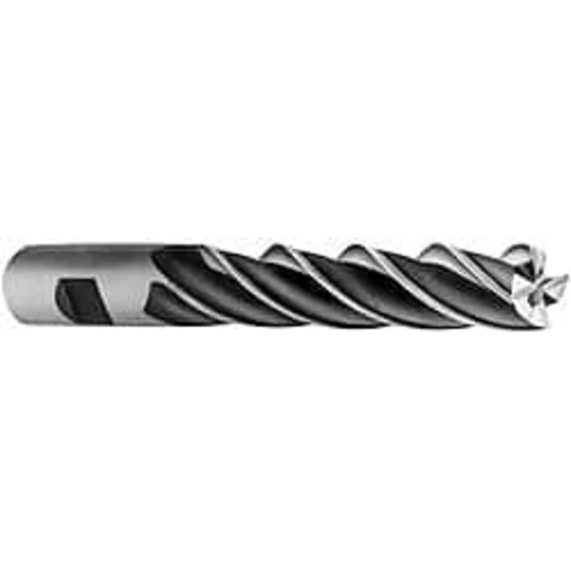 Value Collection 1-1/4, 6 LOC, 1-1/4 Shank Diam, 8-1/2 OAL, 6 Flute, High Speed Steel Square End Mill Single End, Unc...