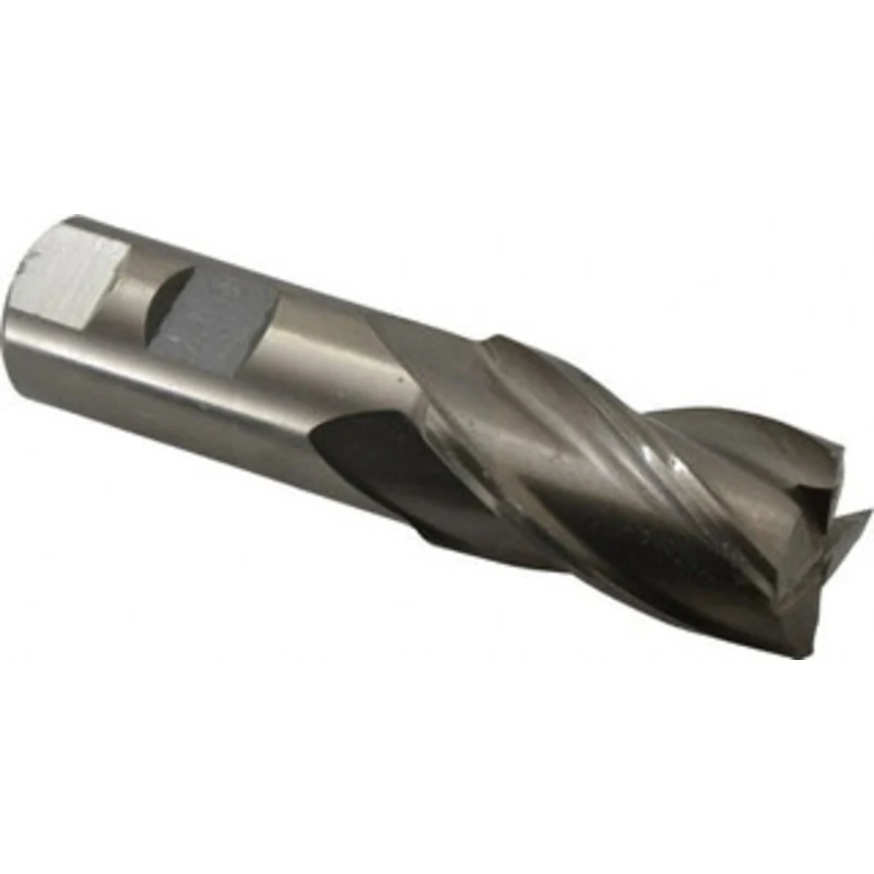 Value Collection 1-1/8, 2 LOC, 1 Shank Diam, 4-1/2 OAL, 4 Flute, High Speed Steel Square End Mill Single End, Uncoate...