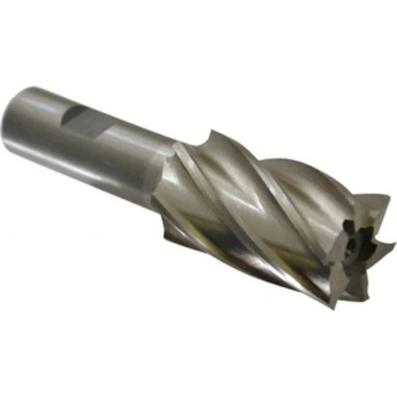 Value Collection 1-3/16, 2 LOC, 3/4 Shank Diam, 4-1/4 OAL, 6 Flute, High Speed Steel Square End Mill Single End, Unco...