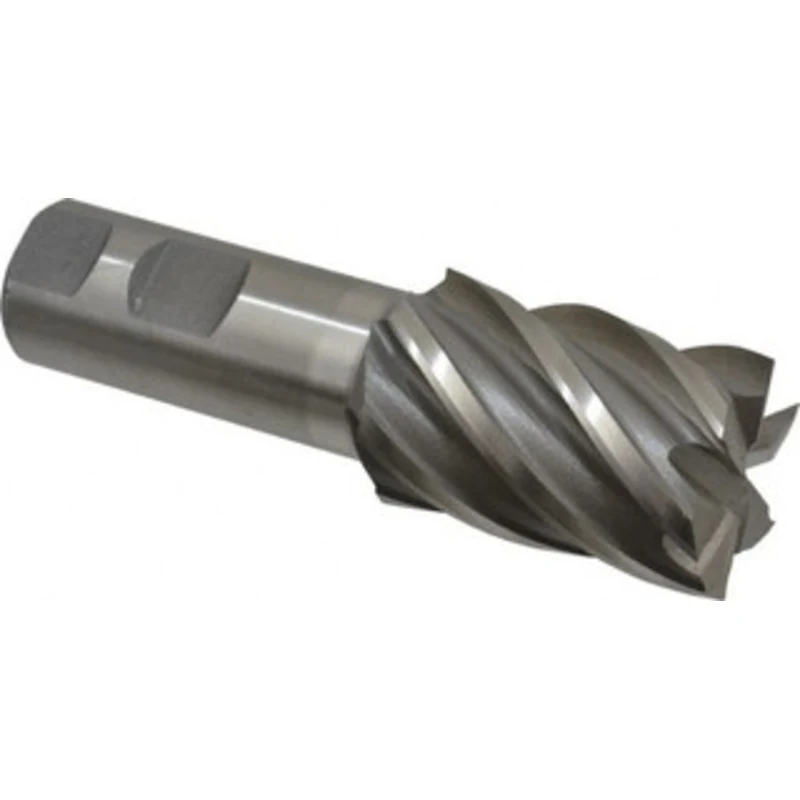 Value Collection 1-3/8, 2 LOC, 1 Shank Diam, 4-1/2 OAL, 6 Flute, Cobalt Square End Mill Single End, Uncoated, Spiral ...