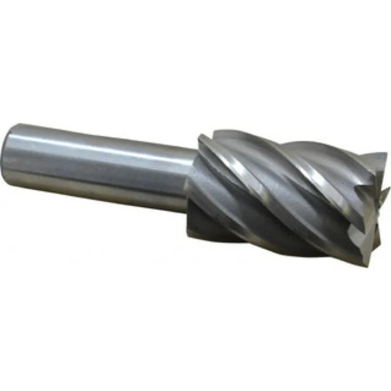 Value Collection 1-5/16, 2 LOC, 3/4 Shank Diam, 4-3/8 OAL, 6 Flute, Cobalt Square End Mill Single End, Uncoated, Spir...