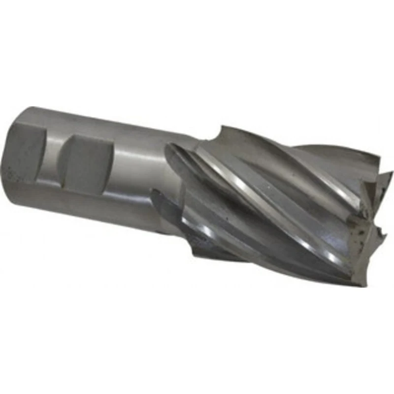 Value Collection 1-5/8, 2 LOC, 1-1/4 Shank Diam, 4-1/2 OAL, 6 Flute, Cobalt Square End Mill Single End, Uncoated, Spi...