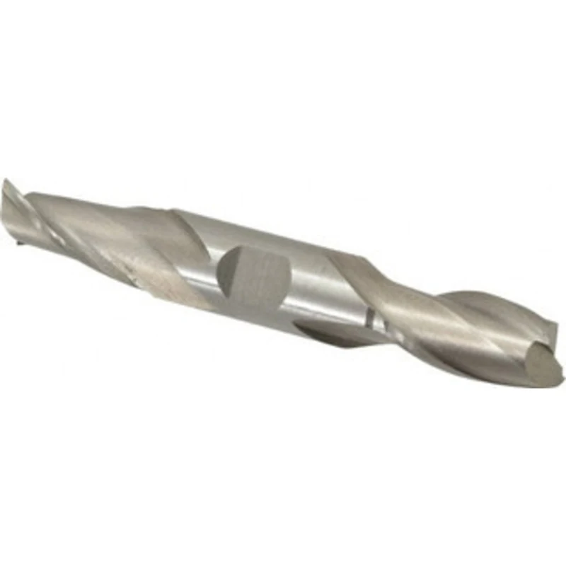 Value Collection 11/16, 1-5/16 LOC, 3/4 Shank Diam, 5 OAL, 2 Flute, Cobalt Square End Mill Double End, Uncoated, Spir...