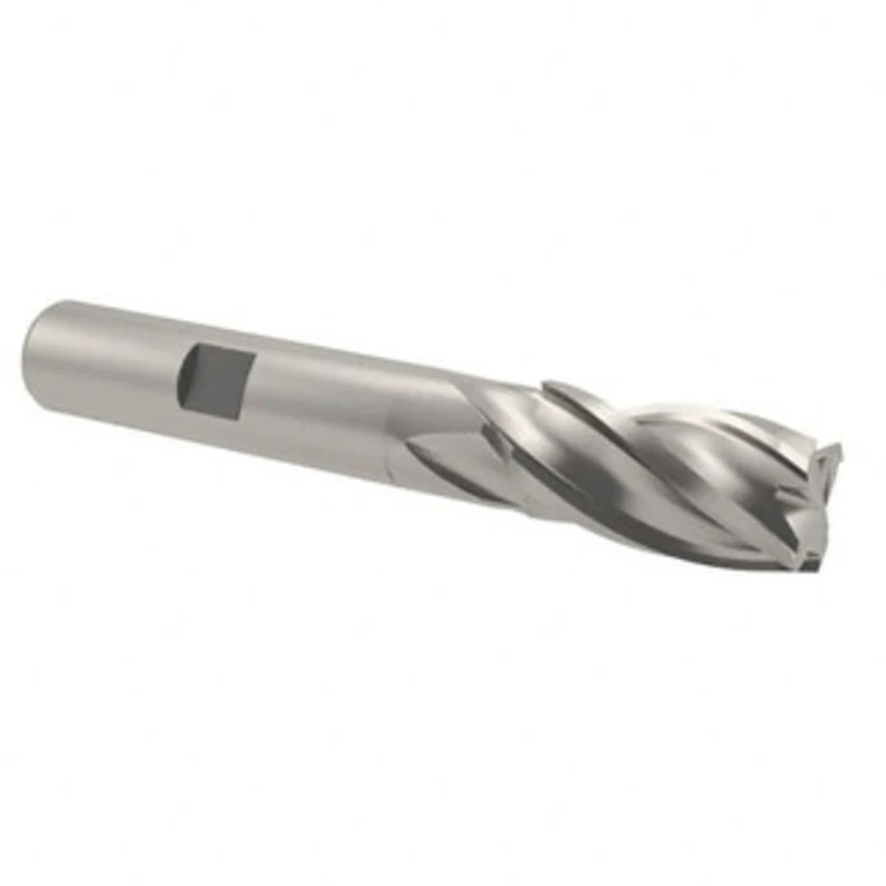 Value Collection 11mm, 1 LOC, 3/8 Shank Diam, 2-11/16 OAL, 4 Flute, Cobalt Square End Mill Single End, Uncoated, Spir...