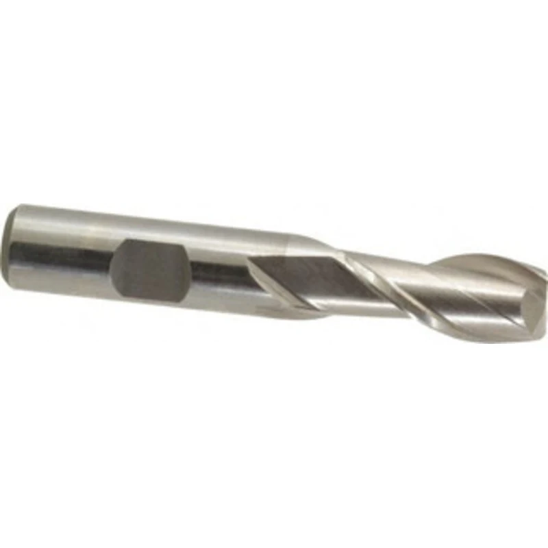 Value Collection 13mm, 1-1/8 LOC, 1/2 Shank Diam, 3-1/8 OAL, 2 Flute, Cobalt Square End Mill Single End, Uncoated, Sp...