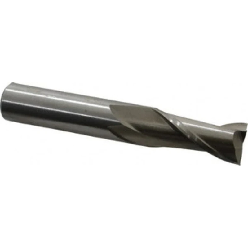 Value Collection 13mm, 1-1/8 LOC, 1/2 Shank Diam, 3-1/8 OAL, 2 Flute, High Speed Steel Square End Mill Single End, Un...