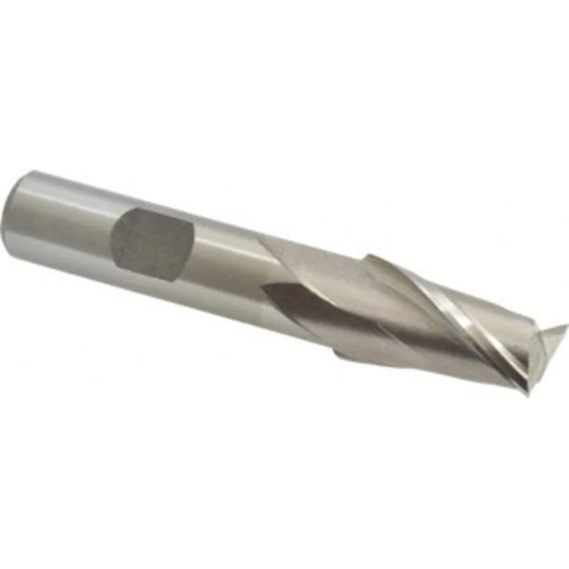 Value Collection 15mm, 1-1/8 LOC, 1/2 Shank Diam, 3-1/8 OAL, 2 Flute, Cobalt Square End Mill Single End, Uncoated, Sp...