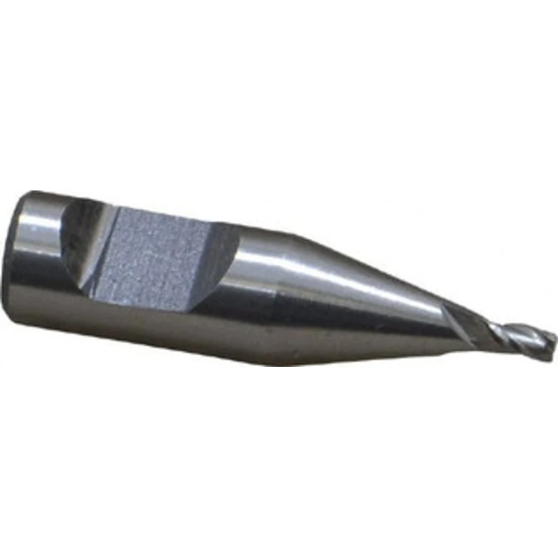 Value Collection 1/16, 3/32 LOC, 1/4 Shank Diam, 31/32 OAL, 3 Flute, Cobalt Square End Mill Single End, Uncoated, Spi...