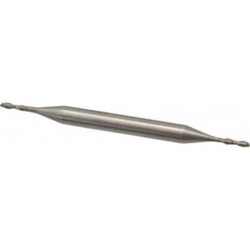 Value Collection 1/16, 7/32 LOC, 3/16 Shank Diam, 2-1/2 OAL, 2 Flute, High Speed Steel Square End Mill Double End, Un...
