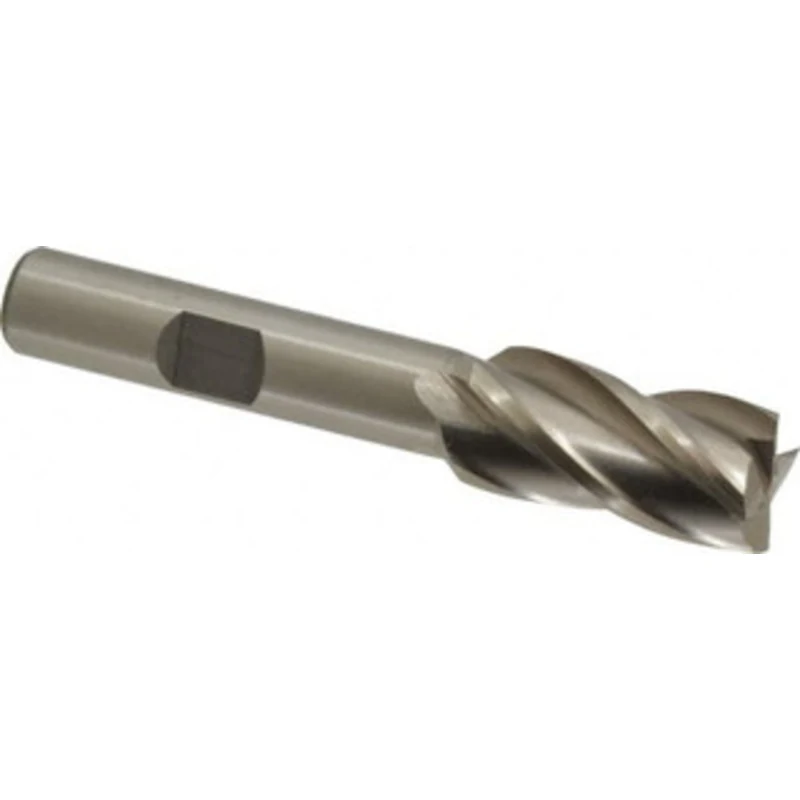 Value Collection 1/2, 1 LOC, 3/8 Shank Diam, 2-11/16 OAL, 4 Flute, High Speed Steel Square End Mill Single End, Uncoa...