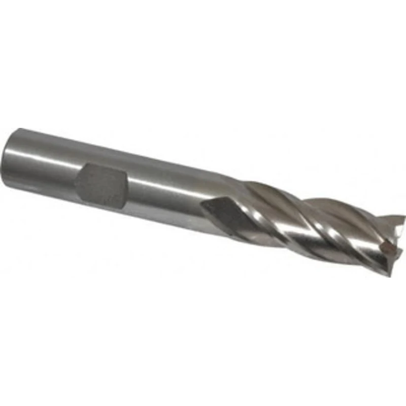 Value Collection 1/2, 1-1/4 LOC, 1/2 Shank Diam, 3-1/4 OAL, 4 Flute, High Speed Steel Square End Mill Single End, Unc...