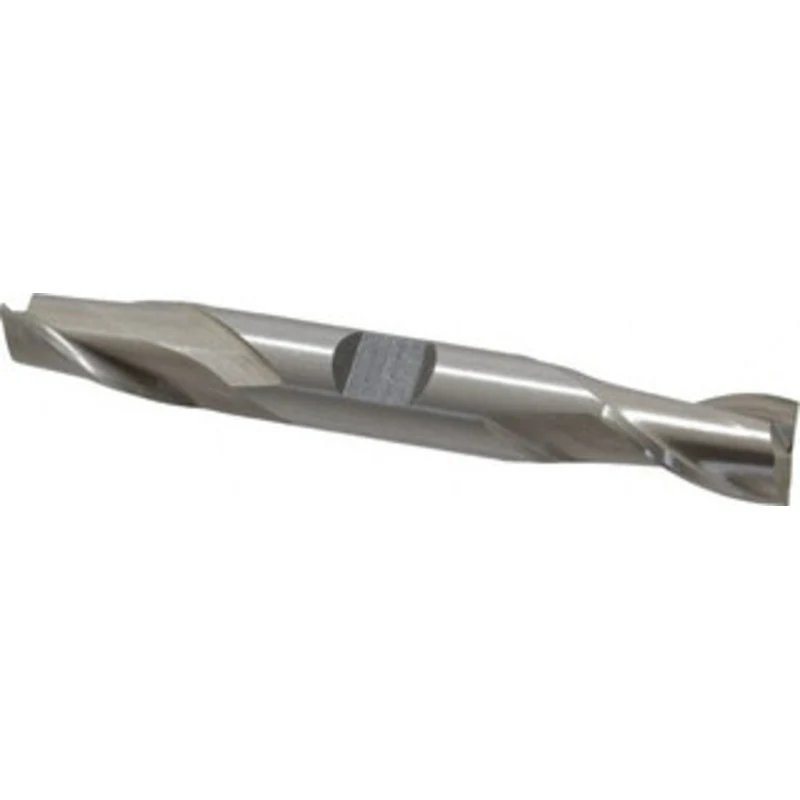 Value Collection 1/2, 13/16 LOC, 1/2 Shank Diam, 3-3/4 OAL, 2 Flute, Cobalt Square End Mill Double End, Uncoated, Spi...