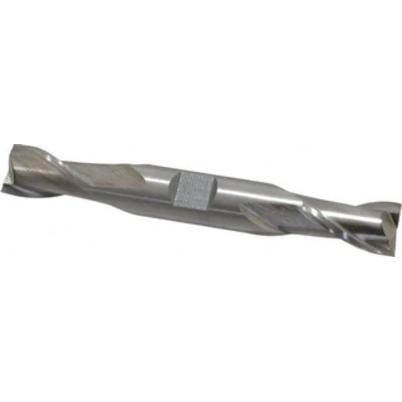 Value Collection 1/2, 13/16 LOC, 1/2 Shank Diam, 3-3/4 OAL, 2 Flute, High Speed Steel Square End Mill Double End, Unc...