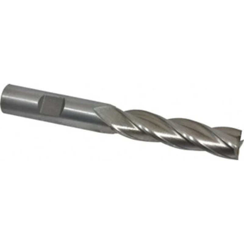 Value Collection 1/2, 2 LOC, 1/2 Shank Diam, 4 OAL, 4 Flute, High Speed Steel Square End Mill Single End, Uncoated, S...