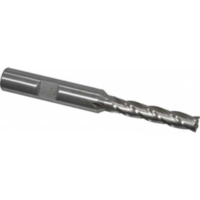 Accupro 0.5 per Side 1/8 Small End Diam 1 LOC 3-Flute Solid Carbide Tapered Square End Mill Uncoated, 3/16 Shank Diam...