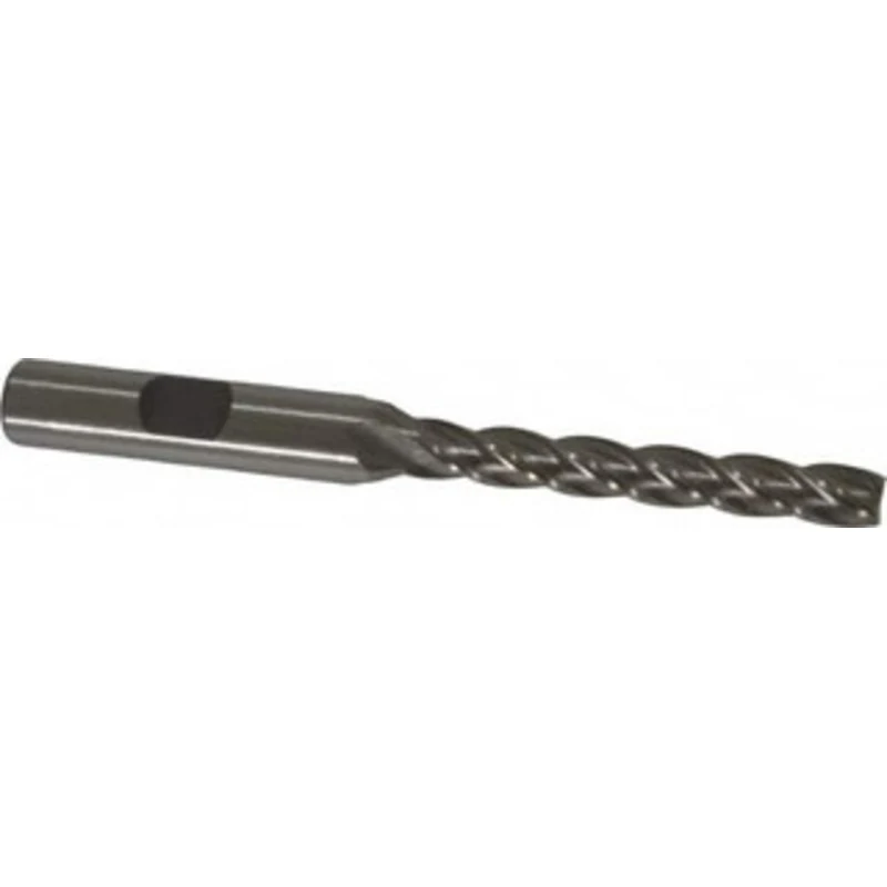 Value Collection 1/4, 1-3/4 LOC, 3/8 Shank Diam, 3-9/16 OAL, 4 Flute, Cobalt Square End Mill Single End, Uncoated, Sp...